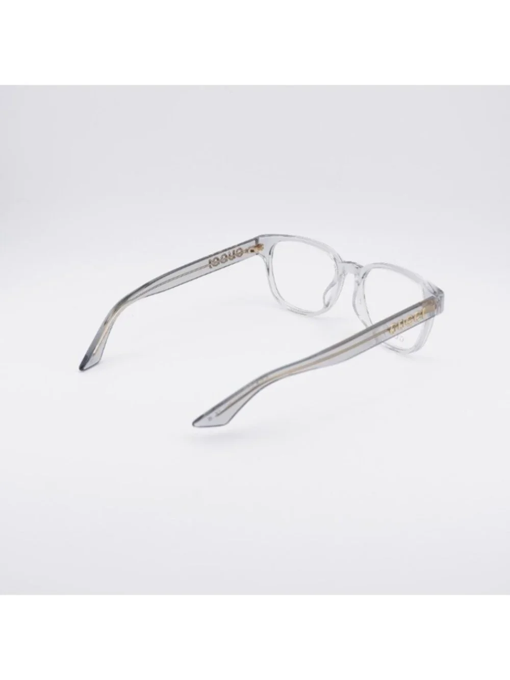 Gucci GG1746OA 003 Eyeglasses Transparent Grey 52mm Square Frame